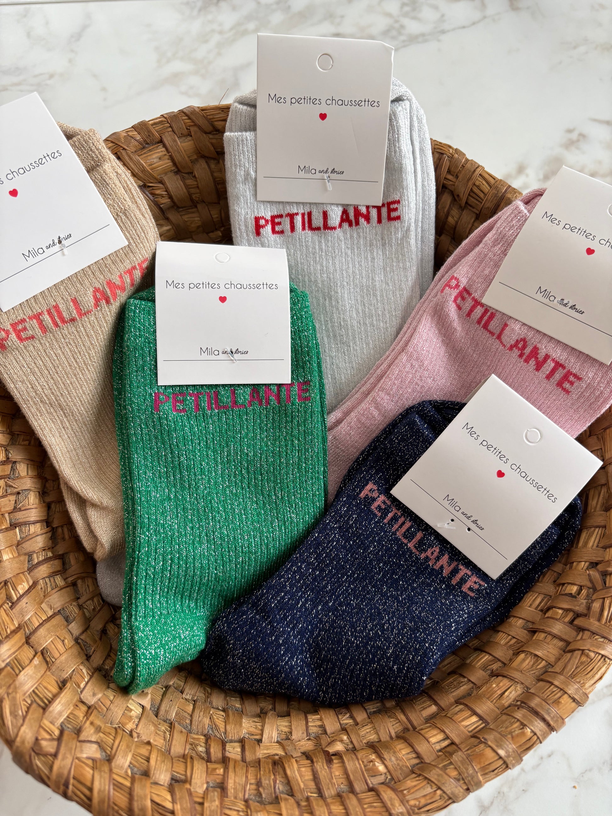 Chaussettes pailletées pétillante