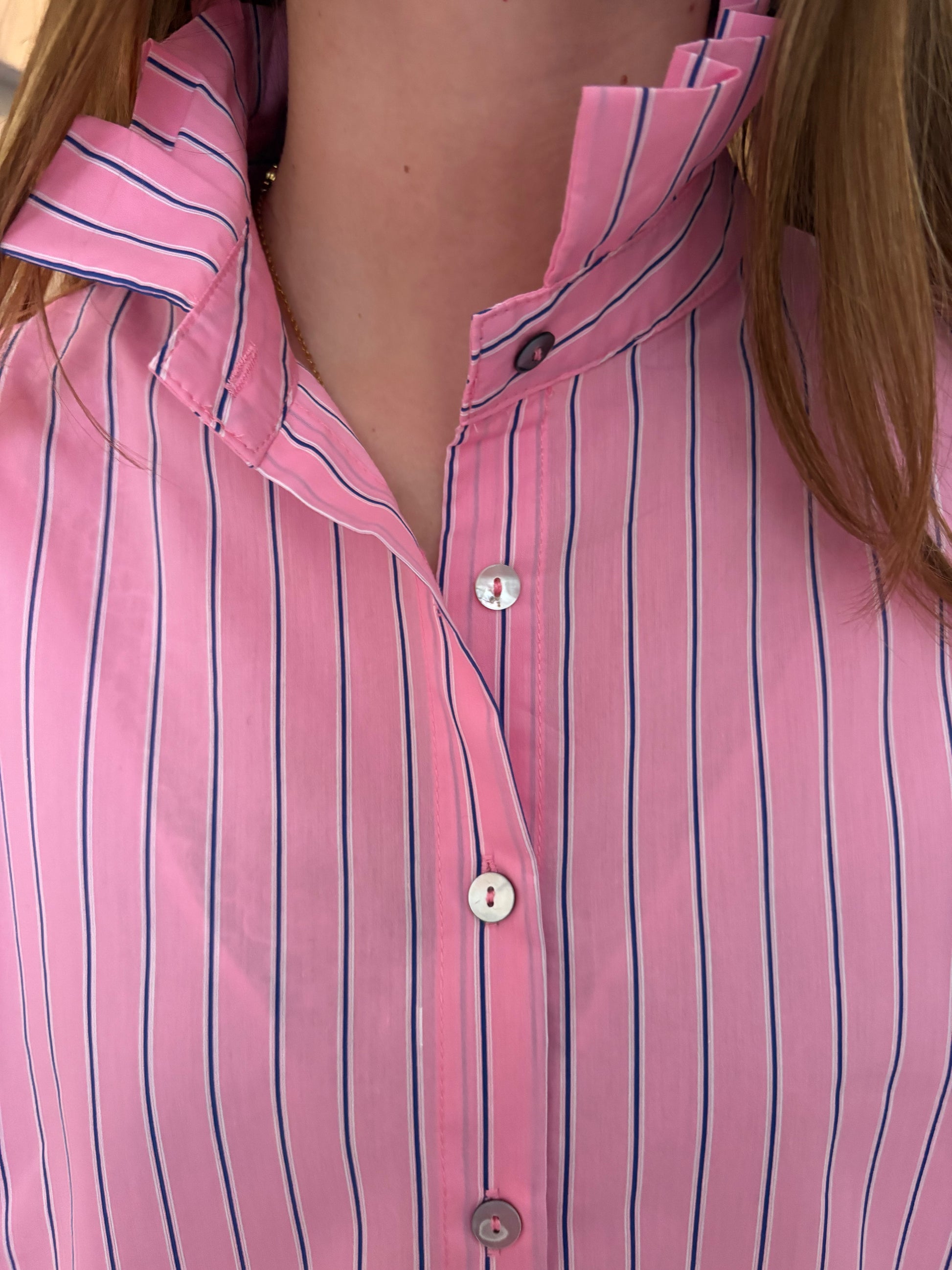 Chemisier rose rayé