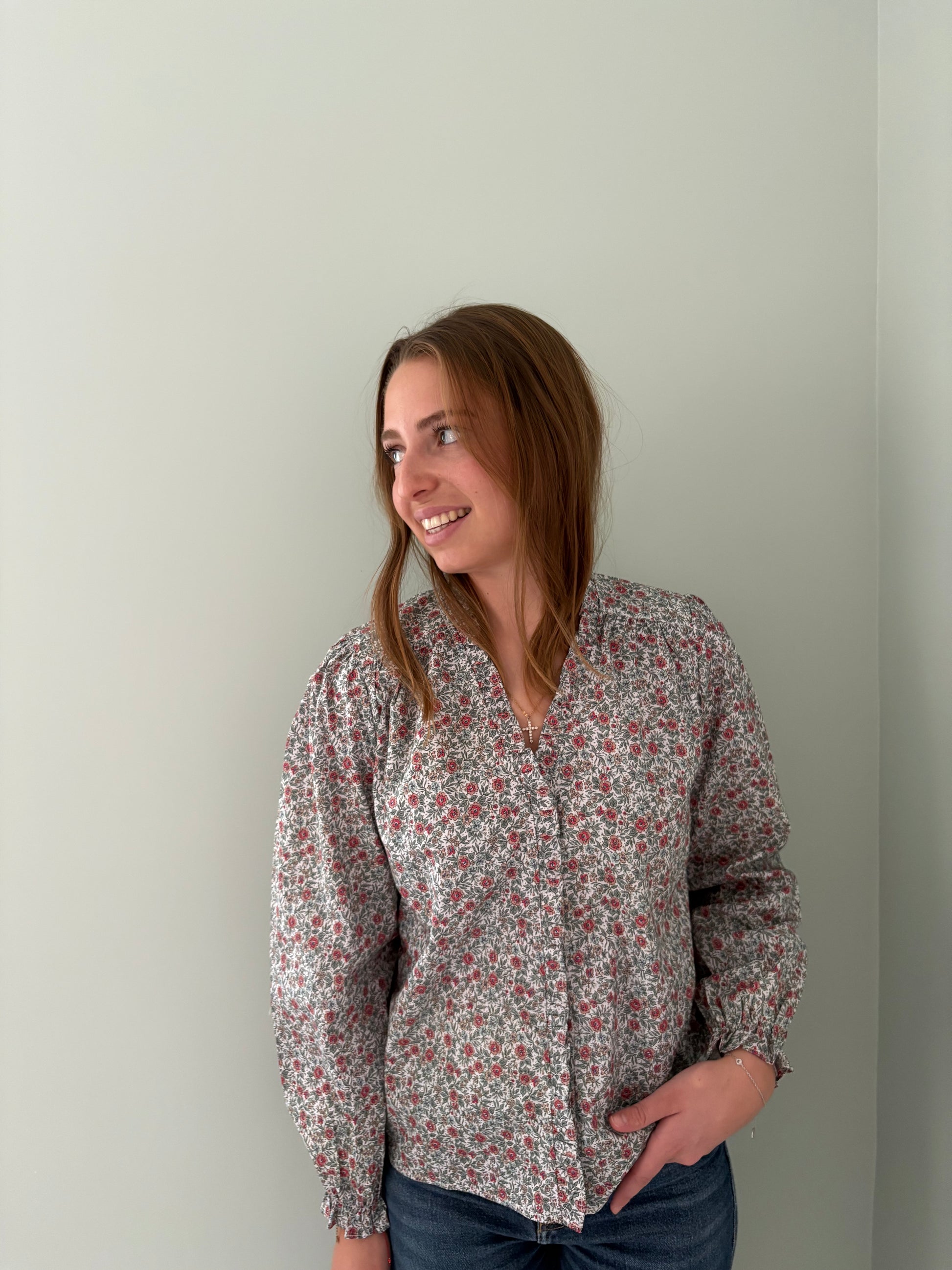 Chemisier estival à fleurs