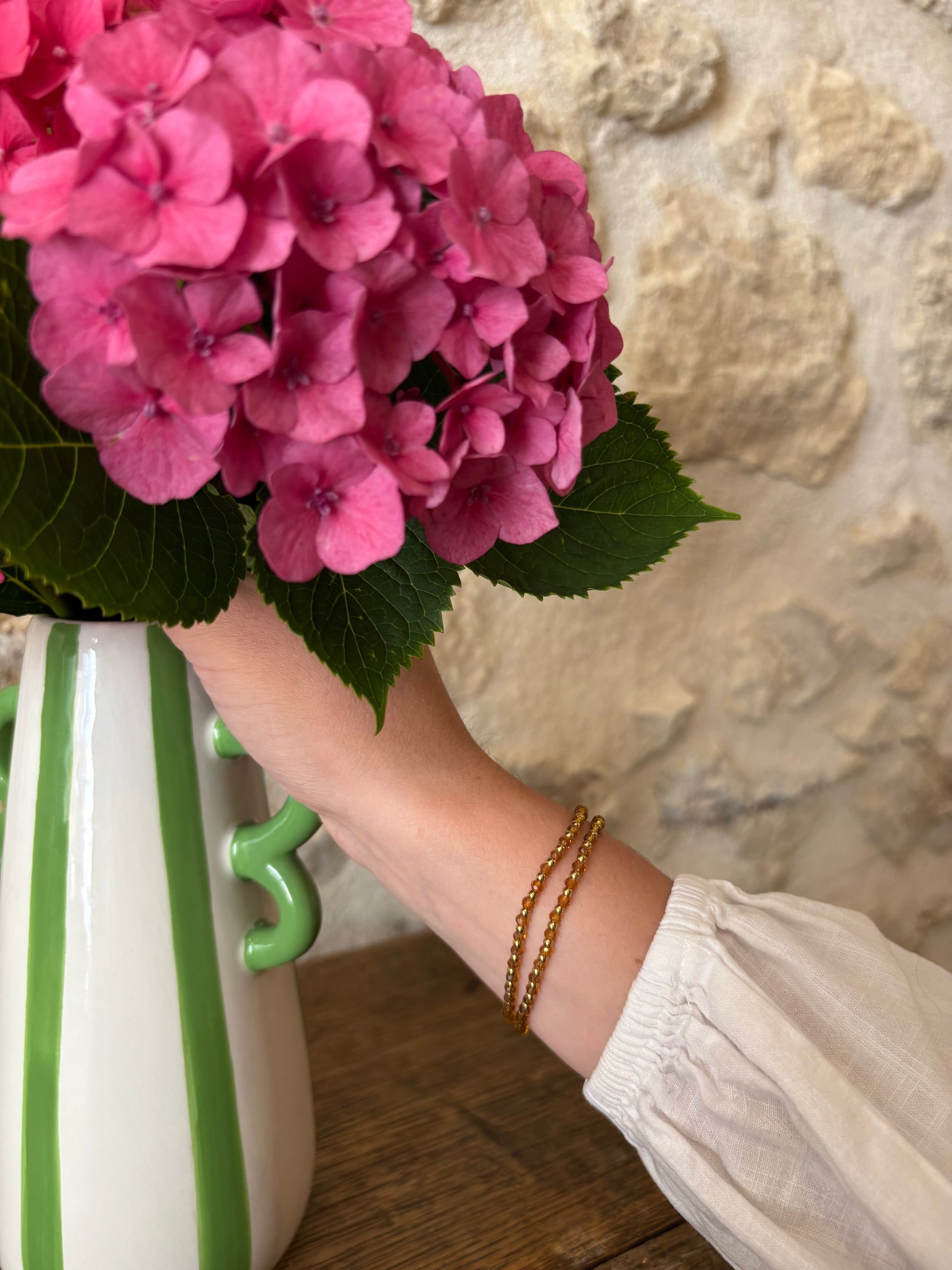 Bracelet perles marron